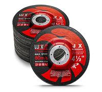 LUCKUT Grinding Wheels 4-1/2'' x 1/4'' x 7/8'' Aluminum Oxide Grit 60 Medium Bonded Abrasive Wheels for Angle Grinders - 10 Pack