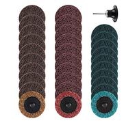 LUCKUT Quick Change Discs 2 Inch Roll Lock- 31pcs, 1/4'' Holder Surface Discs for Die Grinder Surface Strip Rust Paint Removal (31)