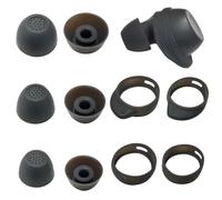 Luckvan 3 Pairs (LMS) Silicone Ear Tips for Samsung Galaxy Buds FE Wing Tip Fit in The Case for Galaxy Buds FE Accessories Rubber Earbuds Tips, Gray