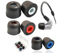 Luckvan Memory Foam Ear Tips for Sennheiser IE Earbuds Replacement Tips Noise Reduction for Sennheiser Earbuds IE900 IE600 IE300, 3 Pairs LMS
