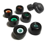 Luckvan Memory Foam Eartips for Sony WF-C500/LinkBuds S Earbuds Tips Sony WF-1000XM4/1000XM3 WF-1000XM5 WF-XB700 WI-1000X fit Charging Case 3 Pairs LMS Black