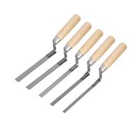 Luckwaii 5 Pcs Pointing Trowel Set 6 8 10 12 14 mm with Wooden Handle