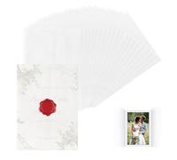 Luckwaii 50pcs A5 Vellum Jackets for Invitations Printable, Pre-Folded Translucent Vellum Paper Wrap Jacket Wedding Envelopes 15 x 21 cm for Bridal Baby Shower Birthday Party DIY Projects