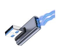 Luckxing Adapter, Up & Down Right Angle Male to Female Adapter, Type-C 10Gbps Fast Charge Extender for, VR, and More Laptop, Tablet, and Mobile Phone