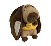 Luckxing Breathing Capybara Plush Toy With Soothing Music & Light