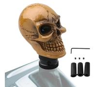 Luckxing Car Skull Shifter Knob | Manual Automatic Shift Knob Skull Shape - Horror Decoration Vehicle Interior Modification Supplies for Travel Halloween Family Outings Road Trips