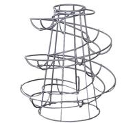 Luckxing Egg Dispenser Egg Holder, Egg Helter Skeleton Made of Metal, Egg Storage with 360 Degree Rotation, Egg Spiral Design, Egg Container for Kitchen Worktop