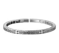Luckxing Ethnic Bracelet | Retro Distressed Totem Bracelet - Adjustable Open Metal Bracelet, Carved Ethnic Exotic Cuff Bangle for Men Women