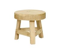 Luckxing Flower Pot Holder Solid Wood Stool Garden Plant Pot Riser Display Stands Indoor Round Plant Stand Decorative Stool Round Display Riser For Indoor Outdoor Patio Garden