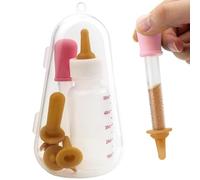 Luckxing Kitten Bottle Feeding Kit, Puppy Milk Feeder Kitten Bottle Feeder, Nursing Bottle with Dropper and Nipples, Kitten Supplies for Puppies, Kittens and Small Animals
