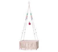 Luckxing Pet Hammock Bed, Macrame Hammock Swing Bed for Cats, Boho Wall Swing Bed for Cats, Hand-Woven Boho Kitten Rocking Chair for Kittens, Room Cats