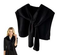 Luckxing Scarf Jumper for Women | Knitted Scarves with Sleeves for Women, Autumn and Winter Fashion, Plain Scarf, Crossed Scarf, Air-Conditioned Rooms