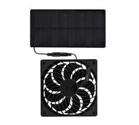 Luckxing Solar Powered Exhaust Fan,0.8w Solar Greenhouse Fan | 4V Cooling Gadget Ventilation System for Home Barn Greenhouse Dog House Indoor Camping Beginners Outdoor