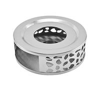 Luckxing Teapot Warmer, Tea Warmer for Borosilicate Glass Teapot, Cast Iron Teapot, Stainless Steel Teapot and Ceramic Teapot, Brushed Stainless Steel