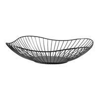Luckxing Vintage Style Large Wave Shape Iron Wire Fruit Bowl - Countertop Metal Fruit Basket