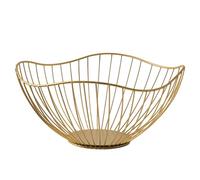 Luckxing Vintage Style Large Wire Fruit Bowl - Wave Shape Countertop Metal Fruit Basket