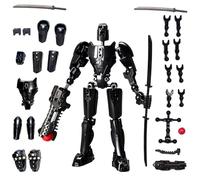 Lucky 13 Action Figures Activity Robot, Titan T13 3D Printed Mannequin Toys Multi-Jointed Movable Robots，PVC Toys Desktop Ornaments Figure ，Home Desktop Decorations Gifts for Game Lovers (black)