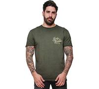 Lucky 13 Men T-Shirt Vintage Iron, Color:Retro Green, Size:XL