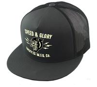 Lucky 13 Panther Head Speed Glory Charcoal Trucker Snapback Cap Hat LCSB5PA