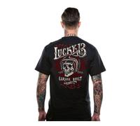 Lucky 13 Skull Built Black T-Shirt S
