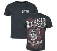 Lucky 13 Skull Built T-Shirt black L