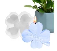Lucky 4 Leaf Plant Silicone Mold - St. Patrick's Day Silicone Mold | Silicone Resin Lucky Fondant Mold, Epoxy Cast Resin Candle Mold, 4 Leaf Plant Shape Resin Plaster Topper