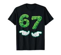 Lucky 67 Clover Number Funny Green Shamrock St Patrick’s Day T-Shirt