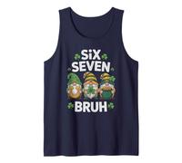 Lucky 67 Gnomes St Patricks Joke Six Seven Brain Rot 6 7 Tank Top
