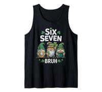 Lucky 67 St Patrick Gnomes Humor Gen Alpha Z Bruh Six Seven Tank Top