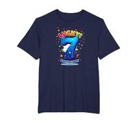 Lucky 7 Birthday Boy Festive Celebration for Kids T-Shirt, Men's Big and Tall, Navy, 6X Tall