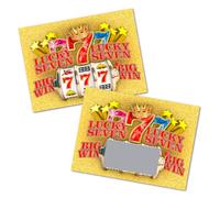 Lucky 7 Scratch Off Game Cards, Slot Machine 25 Count Bulk Game Cards for Business Party Prizes, Promotions, Employee Rewards, Fundraisers, and Casino Events. Made in USA, Gold
