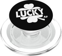 Lucky AF Good Luck Fortune Four Leaf Clover PopSockets PopGrip for MagSafe