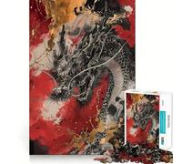 Lucky Ancient Asian Dragon 1000 Pieces Jigsaw Puzzles for Teenagers Memory Train Smooth Thick Home Game Birthday Art Gift (50x75cm)