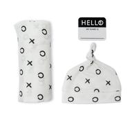 Lucky Baby L2-LJ642 Hat and Swaddle Set, Kisses and Hugs
