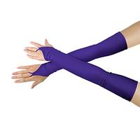 lucky baby store Girls' Boys' Adults' Halloween Makeup Fingerless Over Elbow Cosplay Costume Gloves (deep purple)