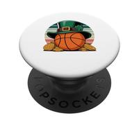 Lucky Basketball St. Patrick's Day Leprechaun Gold PopSockets Adhesive PopGrip