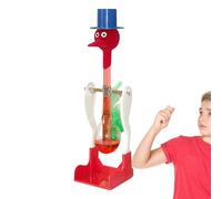 Lucky Bird Duck Desk Toy - 7.09in Glass | Non Stop Drinking Bird Desk Toy | Funny Liquid Drinking Glass | Kids STEM Experiment For Children Desktop Decoration And Science Learning