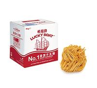 LUCKY BOAT No.1 Thick Chow Mein Wheat Noodles 4KG - Egg Free, Vegan, Vegetarian - Restaurant Quality - Bulk Pack of 1