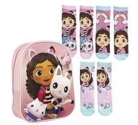 Lucky Boxer 3D GABBY'S Dollhouse Children's Backpack + 3 Pack Socks Gabby's Dollhouse Size 6-8.5
