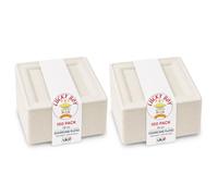 Lucky Boy Large Square Sugarcane Plates, 26 cm - Heavy-Duty Biodegradable & Home-Compostable Disposable Plates, Plastic-Free, Grease & Leak-Resistant for Hot & Cold Food (200-Pack)