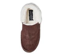 Lucky Brand Boy's Micro Suede Sherpa Clog Slippers, Brown, 6 Big Kid