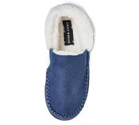 Lucky Brand Boy's Micro Suede Sherpa Clog Slippers, Navy, 6 Big Kid