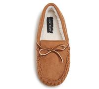 Lucky Brand Boys Moccasin Loafer Slippers, light brown, 5-6 Toddler