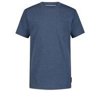 Lucky Brand Boys Short Sleeve Slub Pocket Crew Neck Soft Comfortable Relaxed Fit T-Shirt, Dark Denim Heather, 10-12