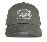 Lucky Brand Women's Blue Jeans Co. Embroidered Hat with Adjustable Back Closure, Moss, One Size