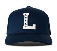Lucky Brand Unisex's Cotton Baseball Cap with Adjustable Straps for Men and Women (One Size Fits, Vintage Embroidered-Navy