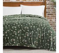 Lucky Brand Daisy Green Floral 66"X90" Cozy Plush Blanket - Premium Microfiber Throw for Luxurious Comfort and Style Twin/Twin XL Size