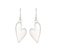 Lucky Brand Heart Earrings Silver One Size, Sterling Silver