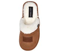 Lucky Brand Kids Fleece Slippers with Micro Suede Tongue Warm and Comfortable Indoor Beige Bronze 2-3 Little Kid