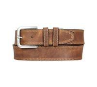 Lucky Brand Men's Leather Belt, Triple Needle Stitch-Tan, 32